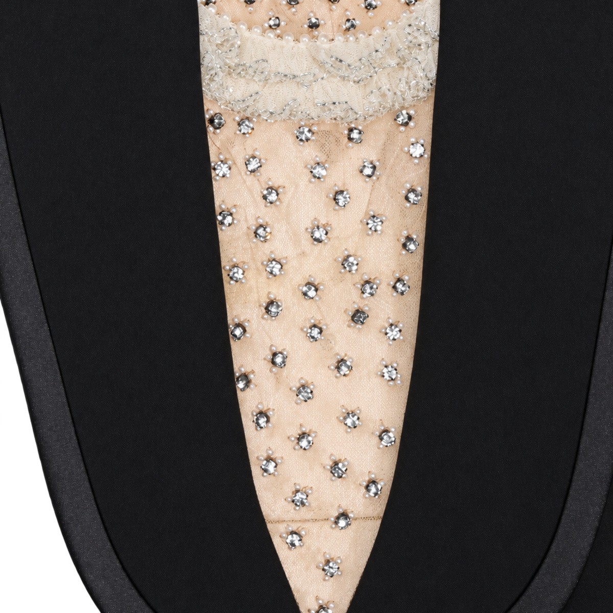 BLACK CREPE EVENING DRESS