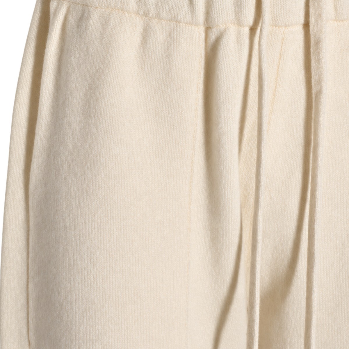 WHITE CASHMERE TROUSERS