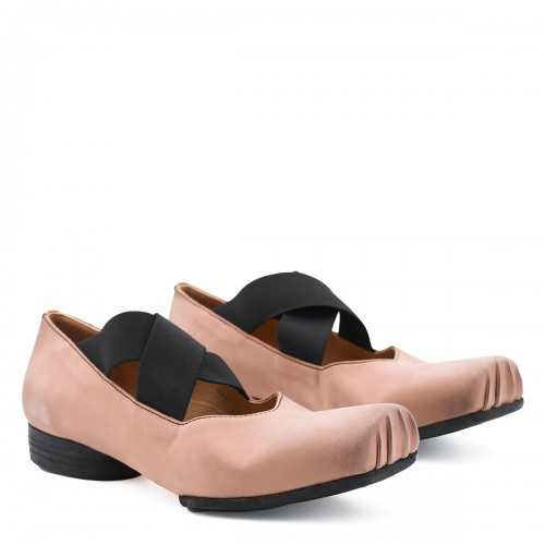 PINK LEATHER BALLET FLATS