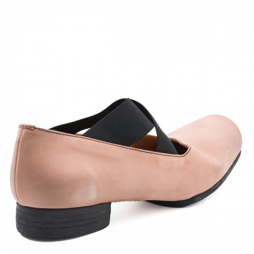 PINK LEATHER BALLET FLATS