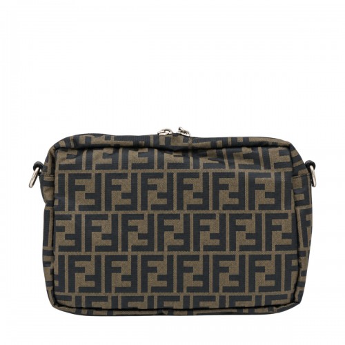 BROWN TECHNICAL FABRIC CAMERA BAG