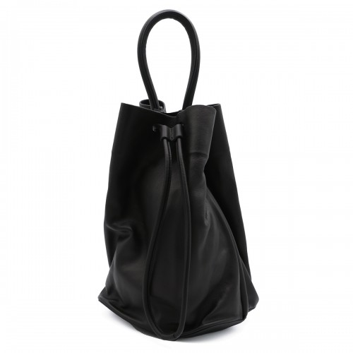 BLACK LEATHER MEDIUM SAC BAG