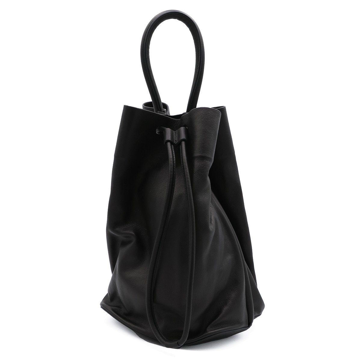 BLACK LEATHER MEDIUM SAC BAG
