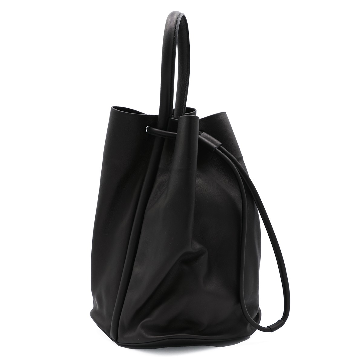BLACK LEATHER MEDIUM SAC BAG