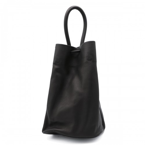 BLACK LEATHER MEDIUM SAC BAG
