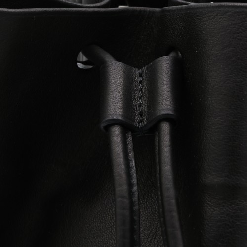 BLACK LEATHER MEDIUM SAC BAG