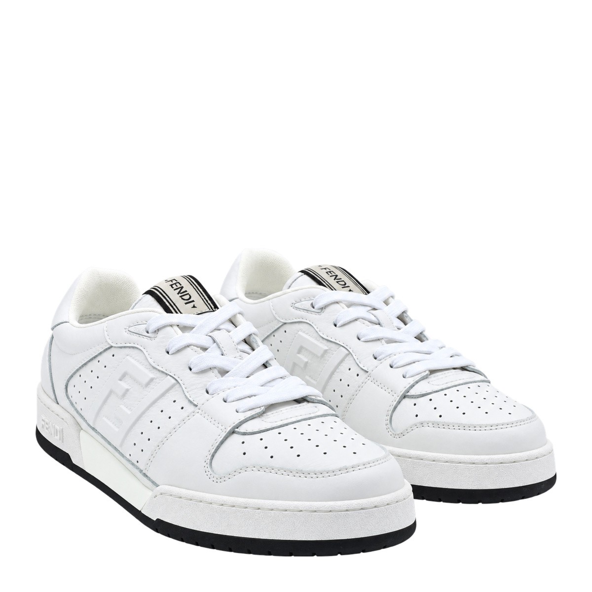 WHITE LEATHER FENDI MATCH SNEAKERS