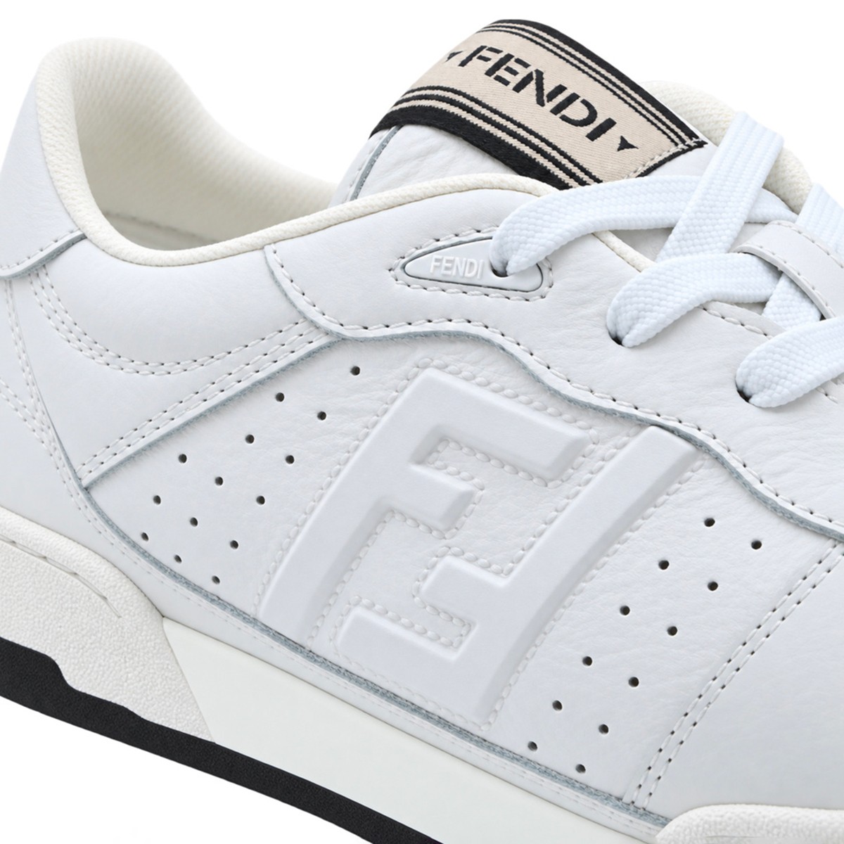 WHITE LEATHER FENDI MATCH SNEAKERS
