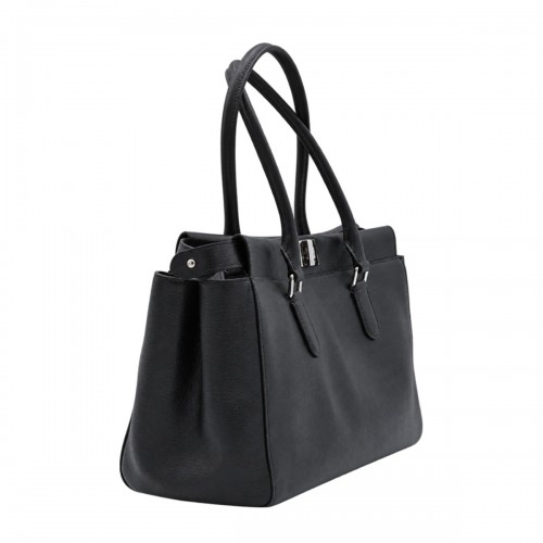 BLACK LEATHER PEEKABOO TOTE SMALL BAG