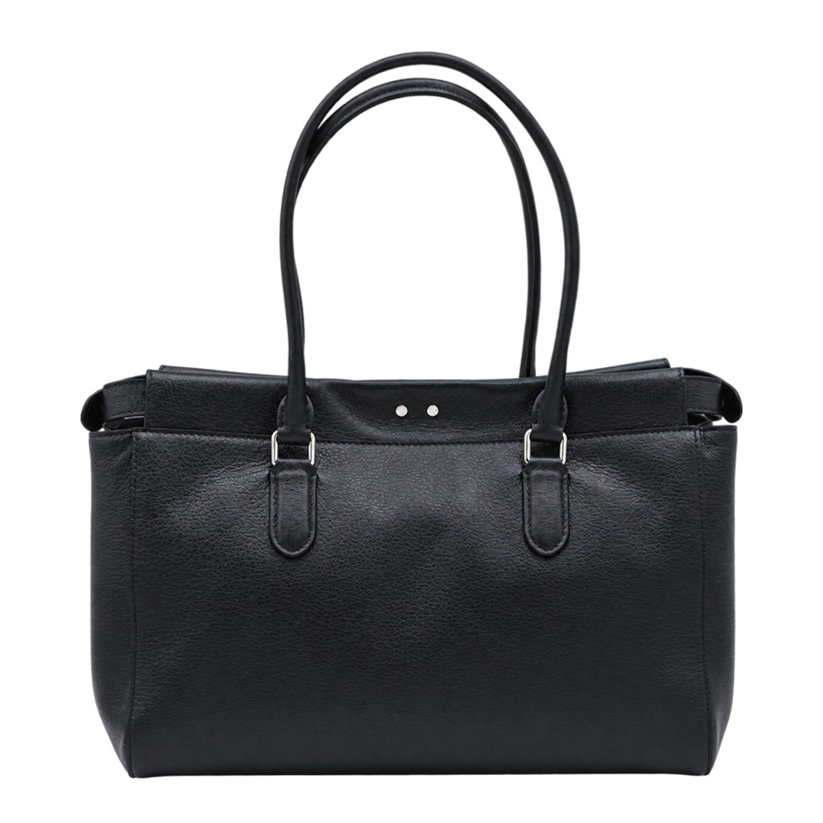 BLACK LEATHER PEEKABOO TOTE SMALL BAG