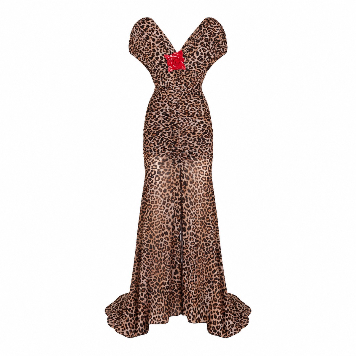 BROWN JERSEY DRESS