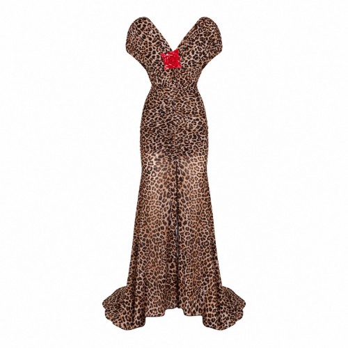 BROWN JERSEY DRESS