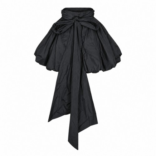 BLACK TAFFETA MINI SKIRT 2