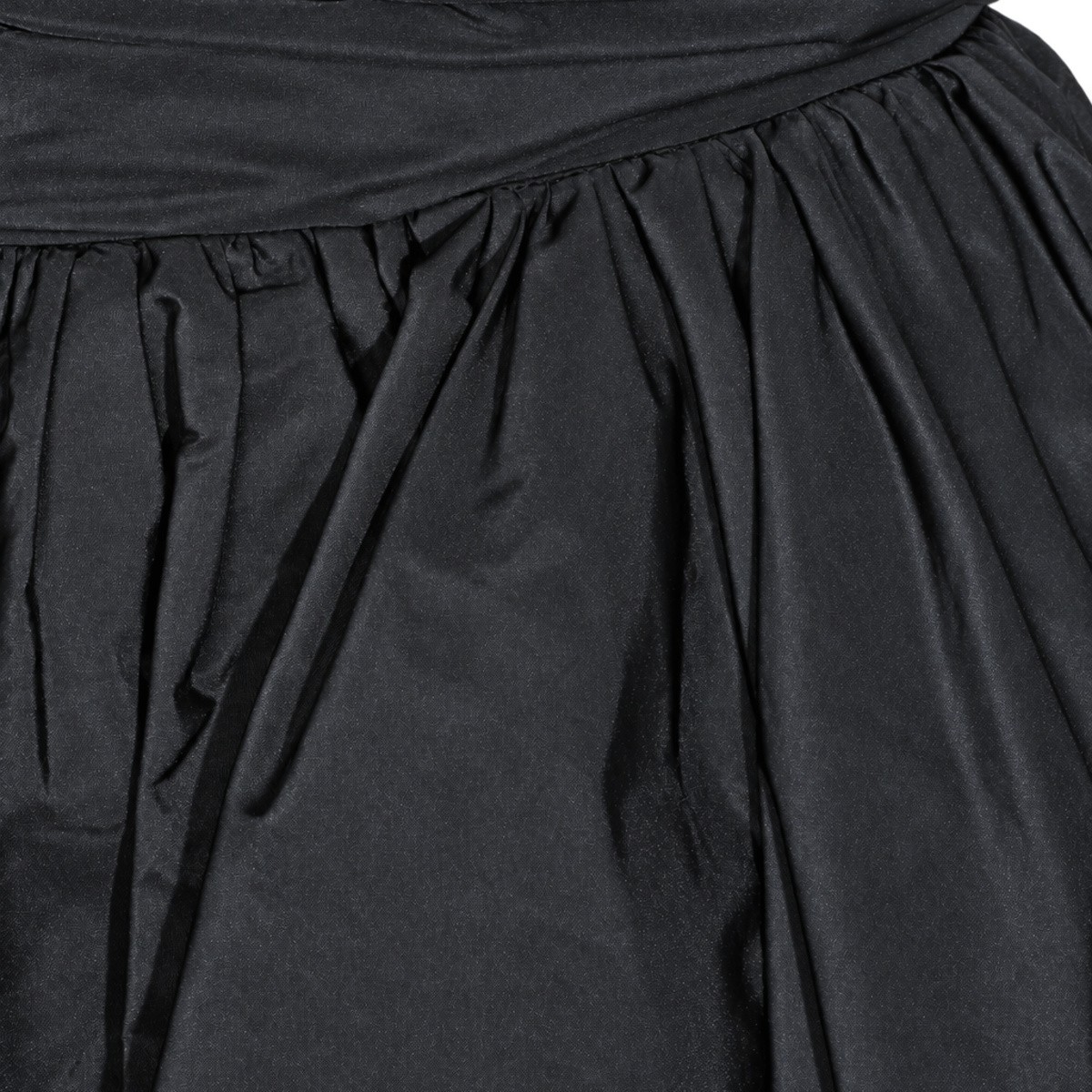 BLACK TAFFETA MINI SKIRT
