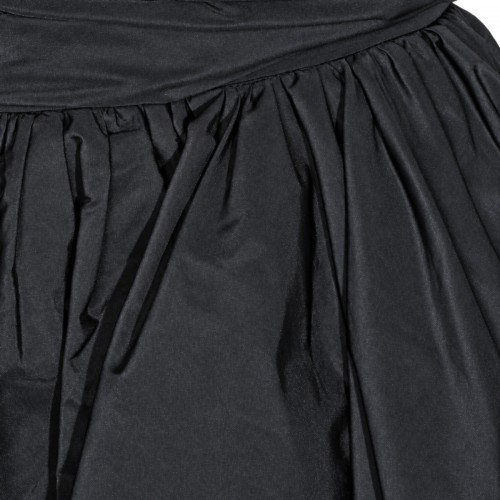 BLACK TAFFETA MINI SKIRT