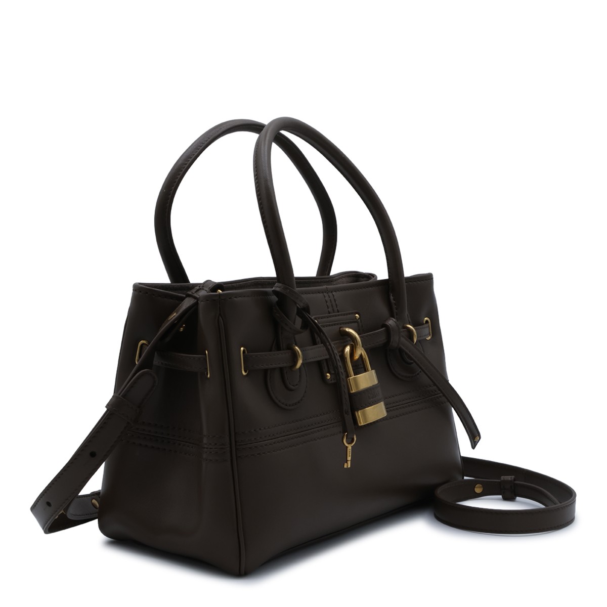 BROWN LEATHER PADDINGTON SLING BAG