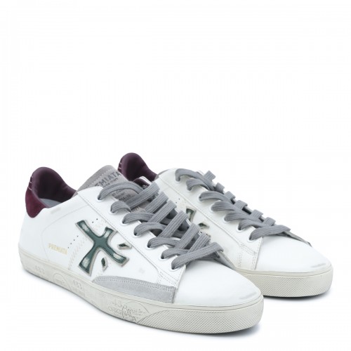 WHITE LEATHER STEVEN SNEAKERS 2