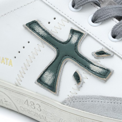 WHITE LEATHER STEVEN SNEAKERS