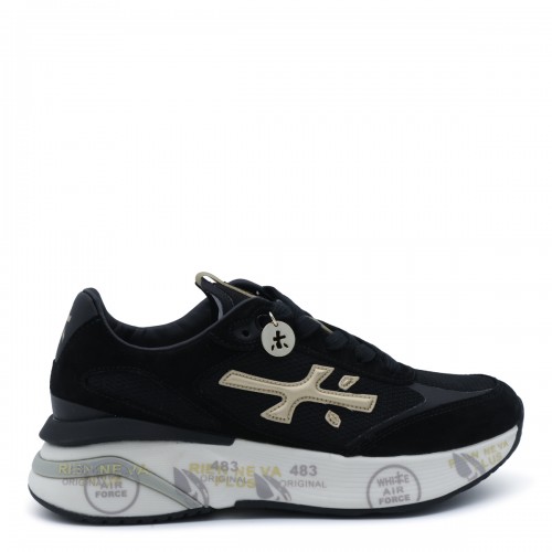 BLACK SUEDE MESH MOERUND...