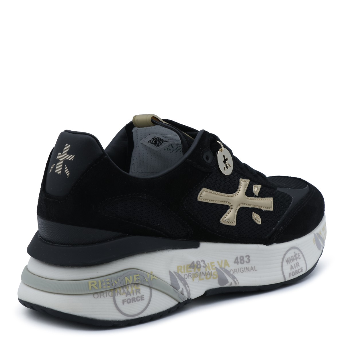 BLACK SUEDE MESH MOERUND SNEAKERS
