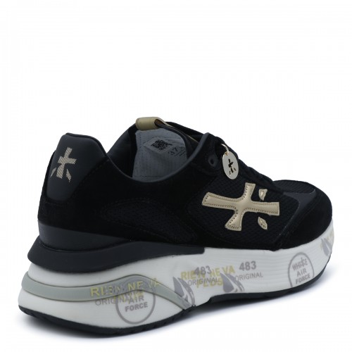 BLACK SUEDE MESH MOERUND SNEAKERS