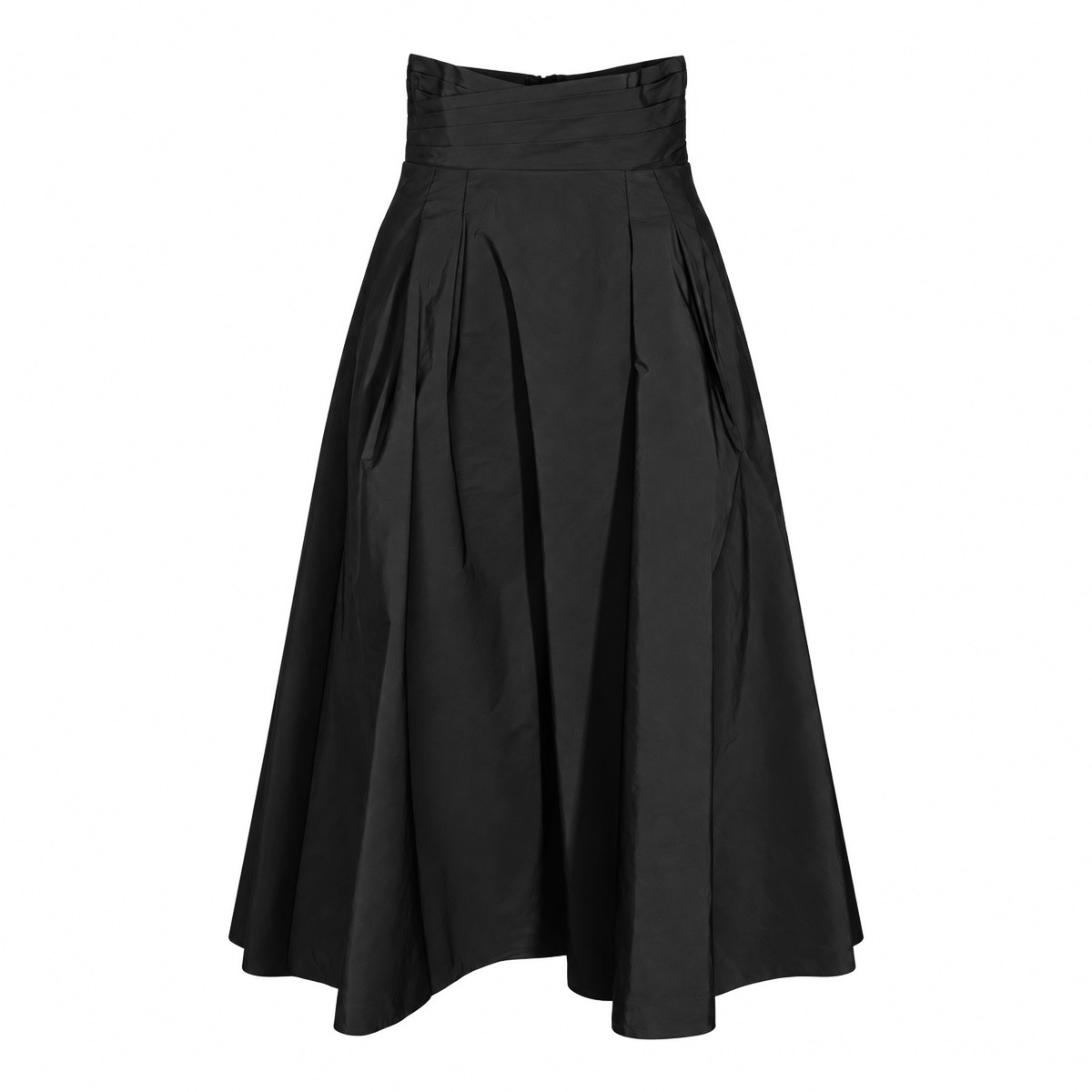 BLACK MIDI SKIRT