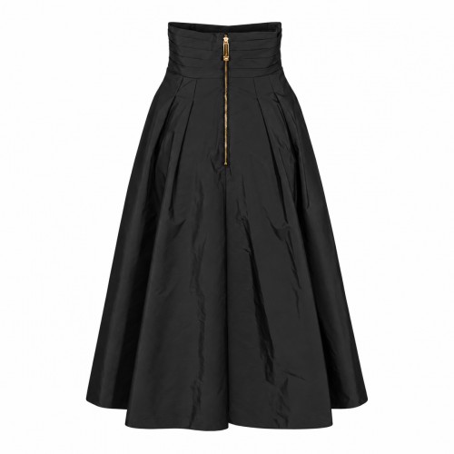 BLACK MIDI SKIRT