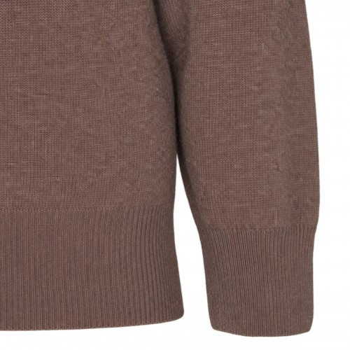 BROWN WOOL KNITWEAR