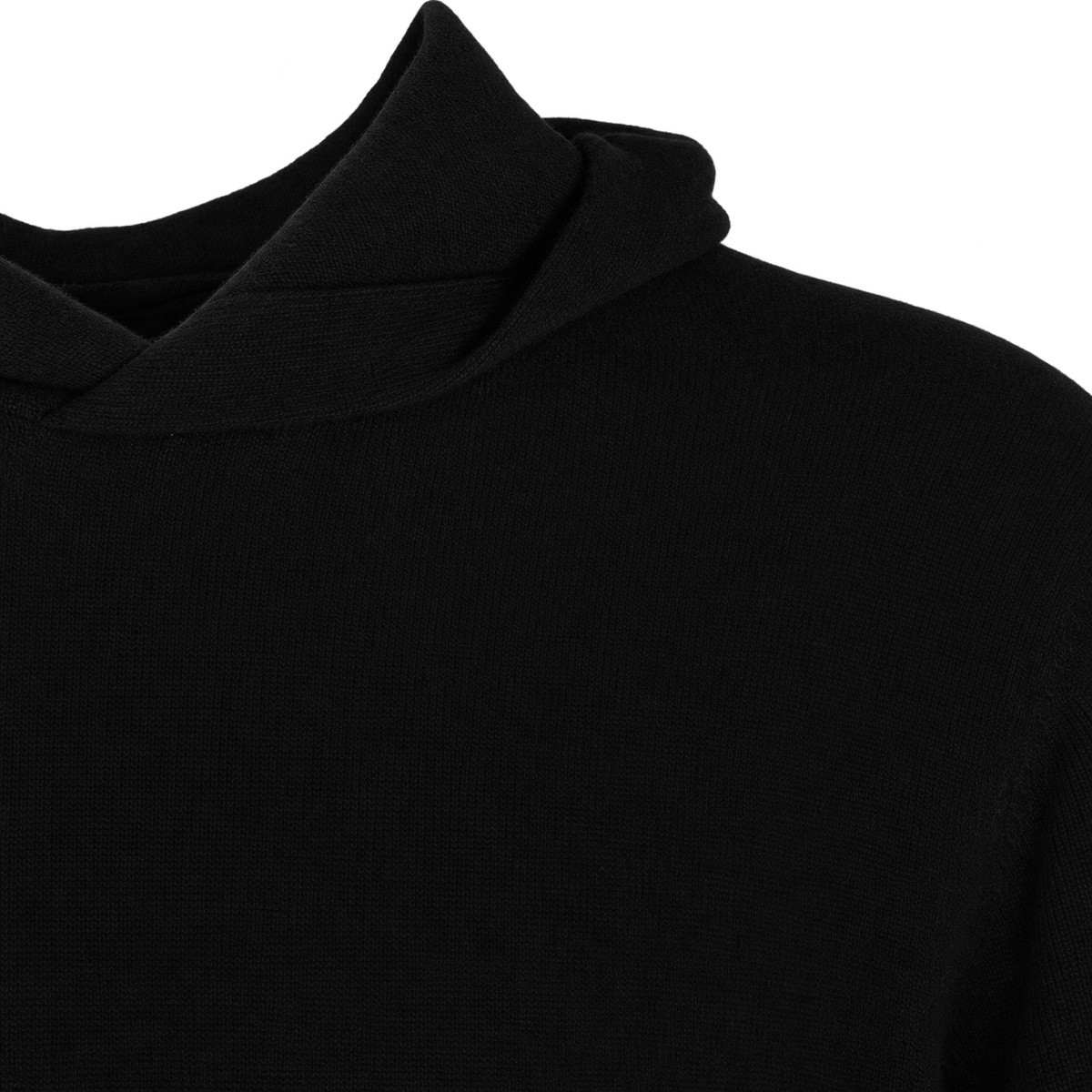 BLACK WOOL KNITWEAR