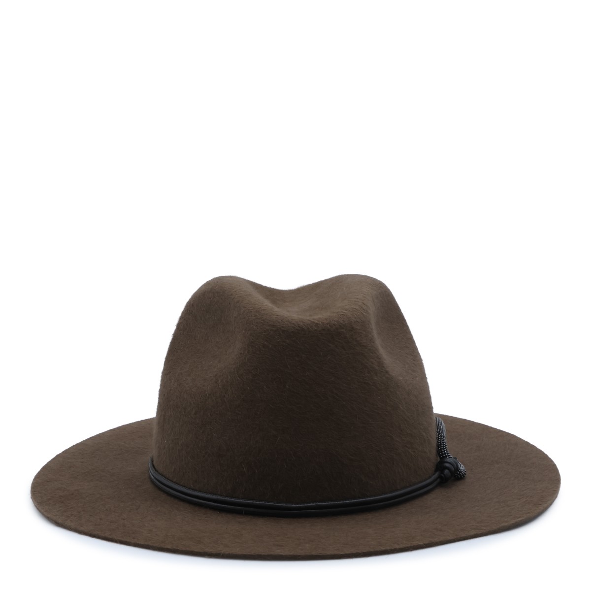 BROWN FELT FEDORA HAT