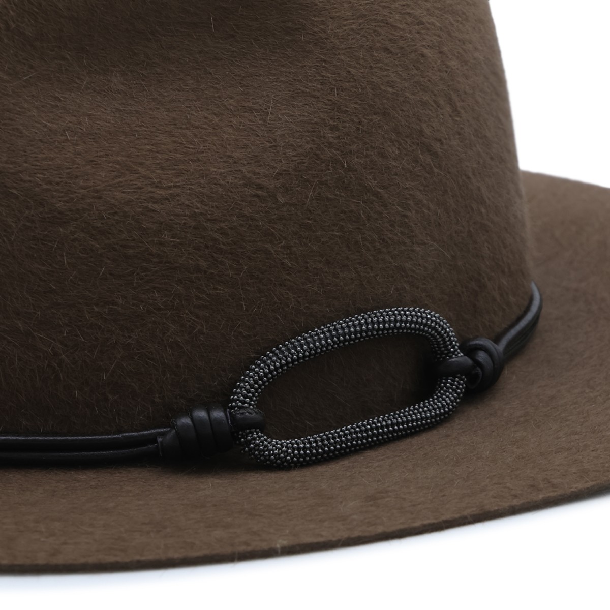 BROWN FELT FEDORA HAT