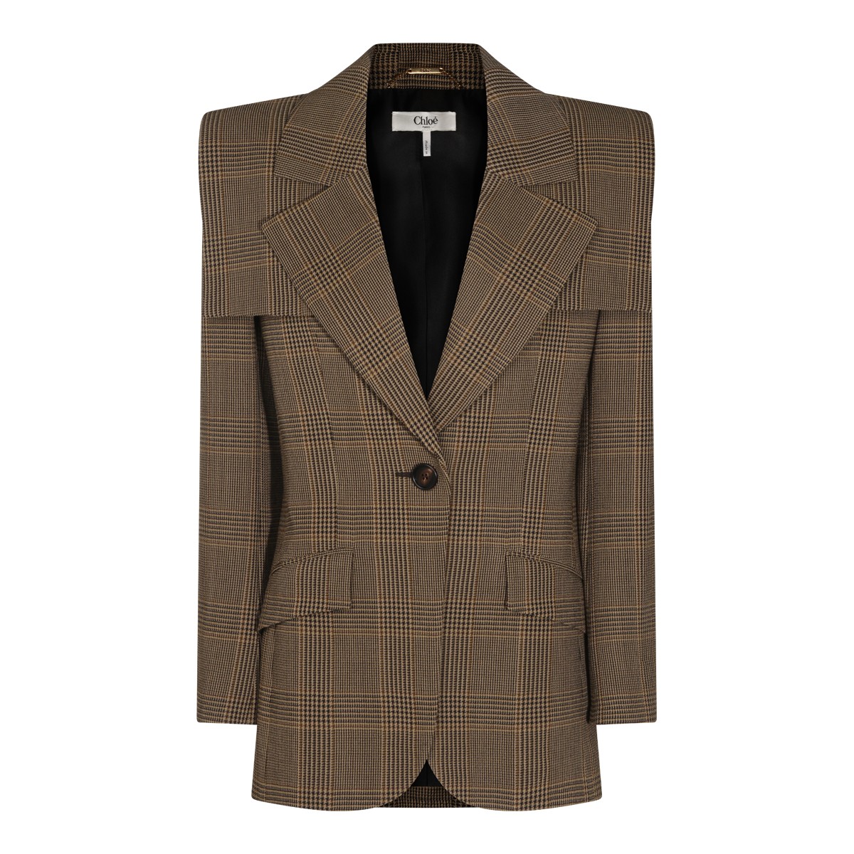 BROWN WOOL TAILORED JACKET