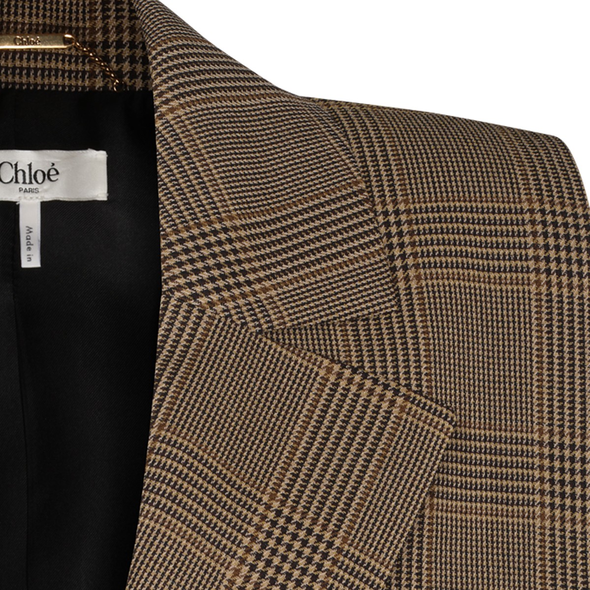 BROWN WOOL TAILORED JACKET
