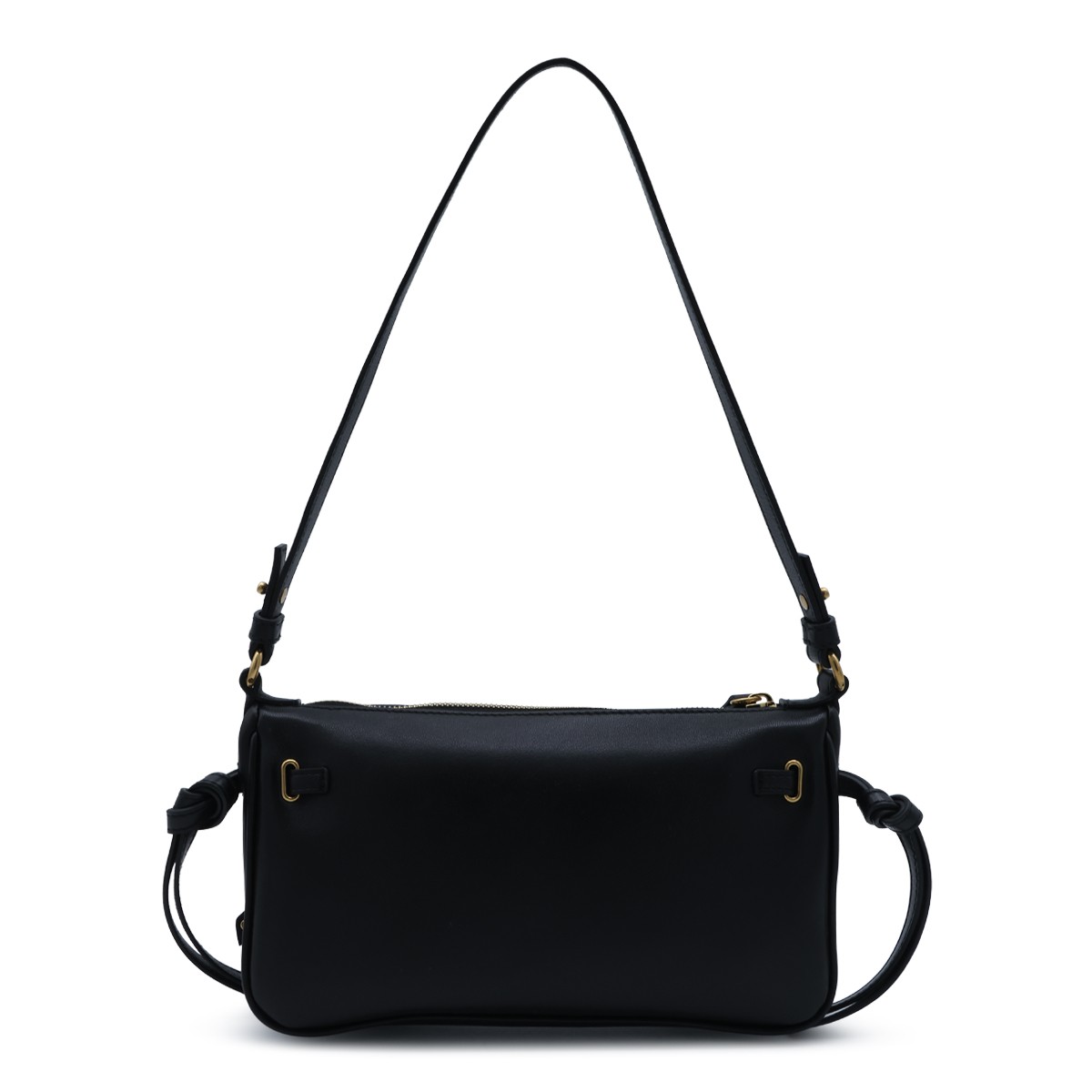 BLACK LEATHER MINI PADDINGTON SLING BAG