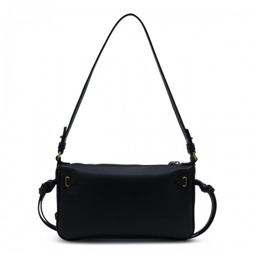 BLACK LEATHER MINI PADDINGTON SLING BAG