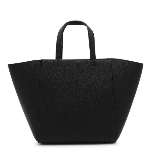 BLACK LEATHER MCGRAW CARRYALL TOP HANDLE BAG 
