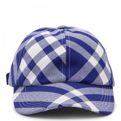 BLUE WOOL BLEND KNIGHT IP CHECK BASEBALL CAP