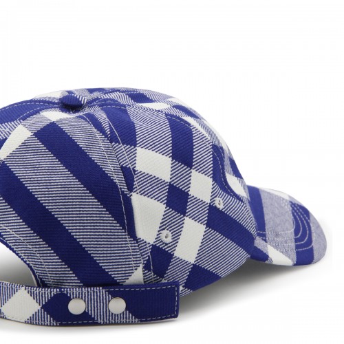 BLUE WOOL BLEND KNIGHT IP CHECK BASEBALL CAP