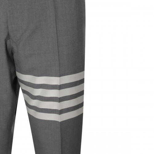 GREY AND WHITE WOOL TROUSERS