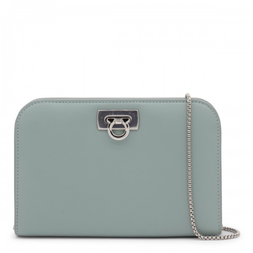 SILVER-TONE LEATHER WANDA CROSSBODY BAG