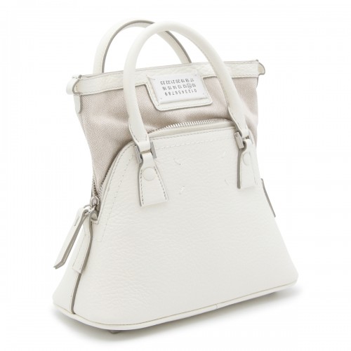 WHITE LEATHER 5AC CLASSIQUE MICRO CROSSBODY BAG