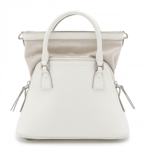 WHITE LEATHER 5AC CLASSIQUE MICRO CROSSBODY BAG