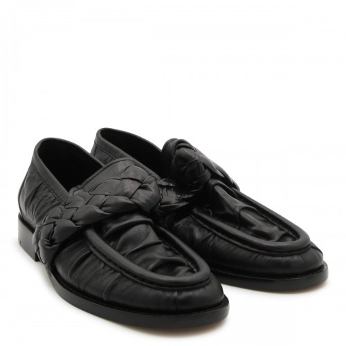 BLACK LEATHER ASTAIRE LOAFERS