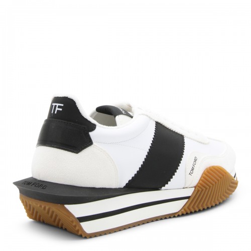 WHITE BLACK AND CREAM JAMES SNEAKERS 