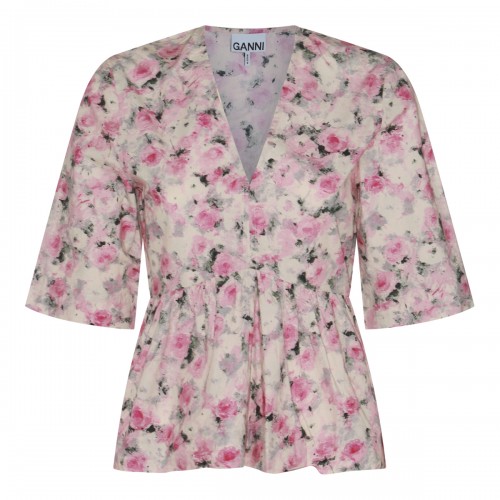 ORCHID SMOKE COTTON FLORAL SHIRT