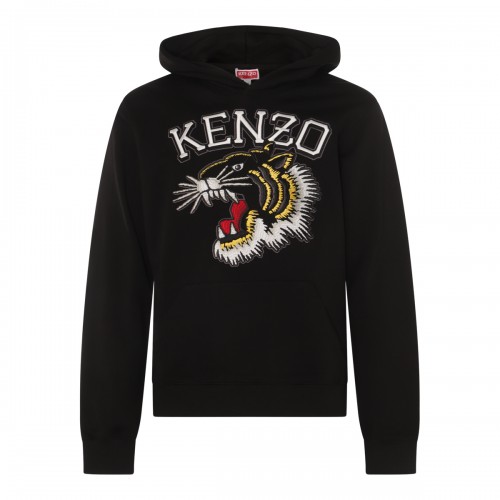 Kenzo – Black Cotton Tiger Sweatshirt S