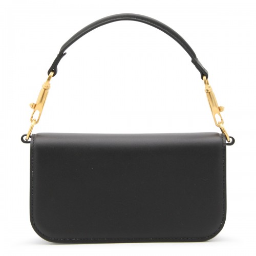BLACK AND GOLD LEATHER LOCO' SMALL SHOULDER BAG