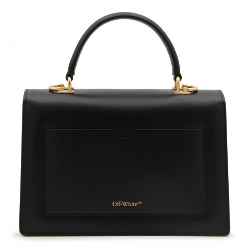 BLACK AND GOLD LEATHER JITNEY 1.4 TOP HANDLE BAG 
