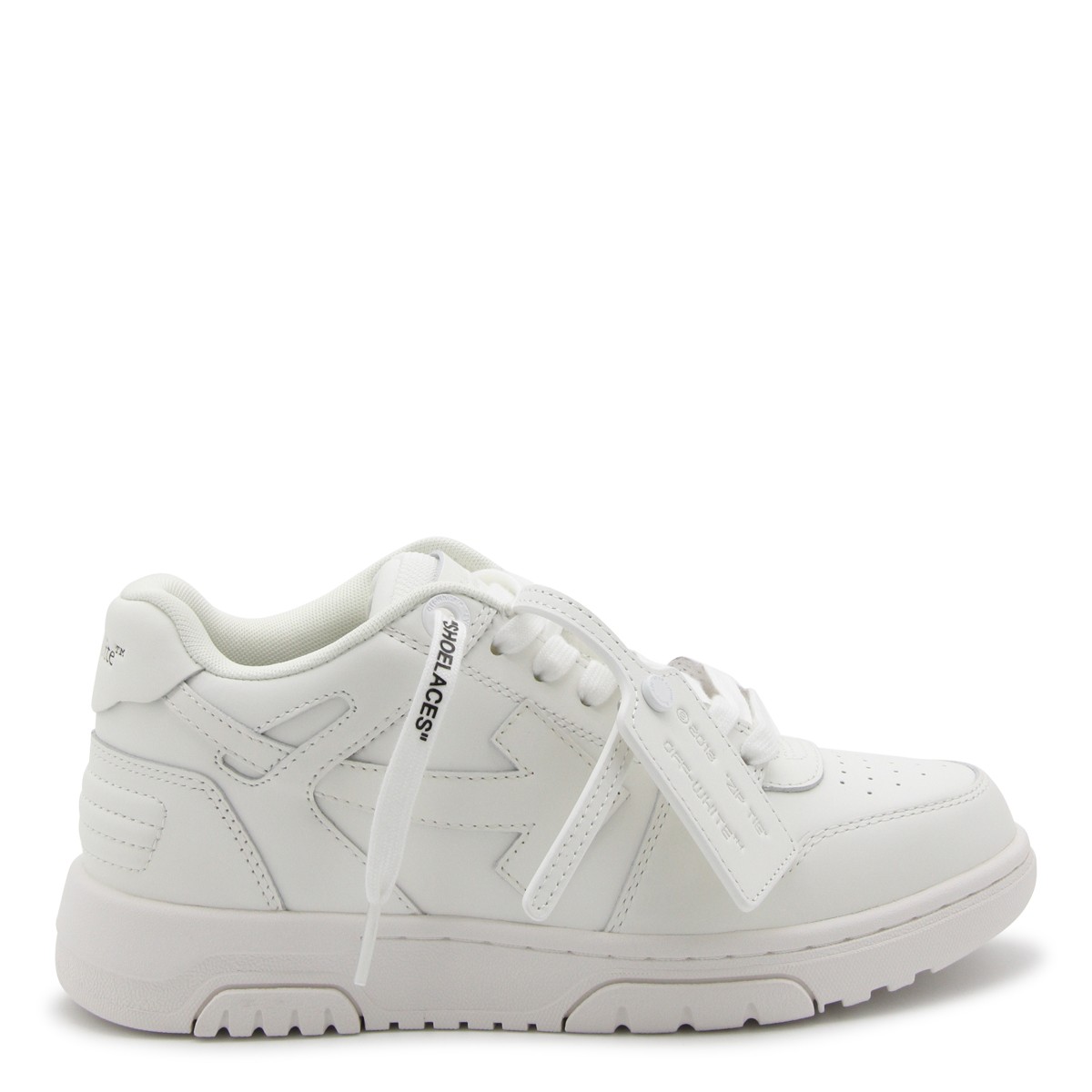 OFF WHITE LEATHER OUT OF OFFICE SNEAKERS 