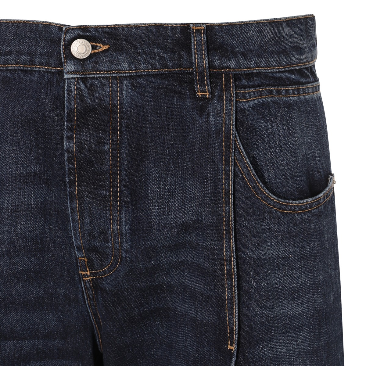DARK BLUE COTTON DENIM SHORTS DARK BLUE COTTON DENIM SHORTS